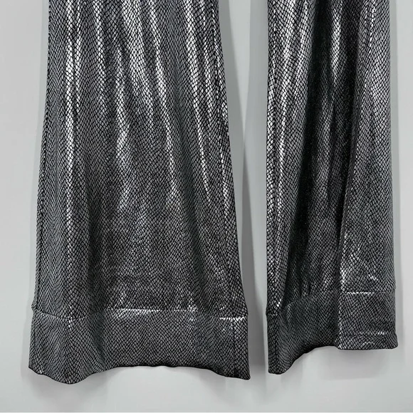 SOLD I.AM.GIA Metallic Silver Snakeskin Print Katana Ultra High Rise Flare Pants - Picture 4 of 8